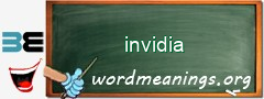 WordMeaning blackboard for invidia